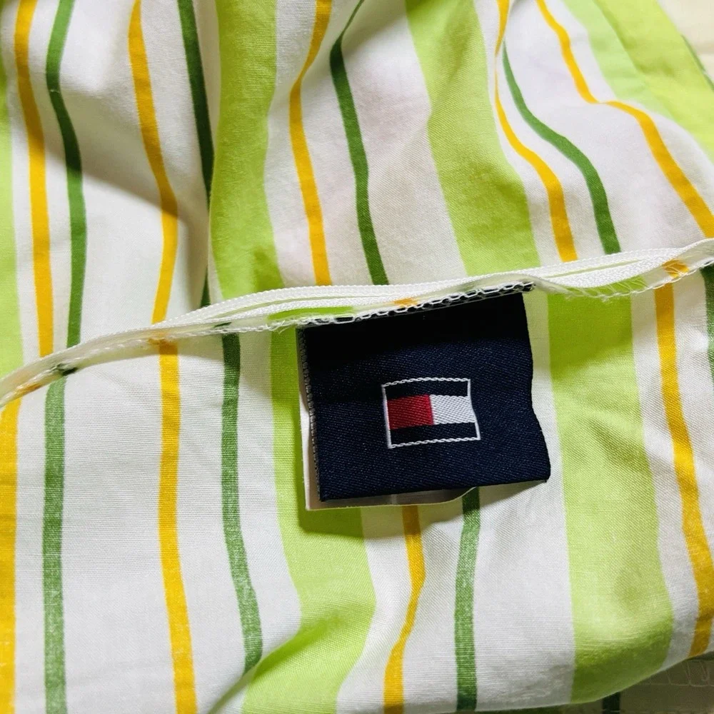 Tommy Hilfiger Somerville Full/Queen Duvet Comforter + 2 Shams Pink Green Floral